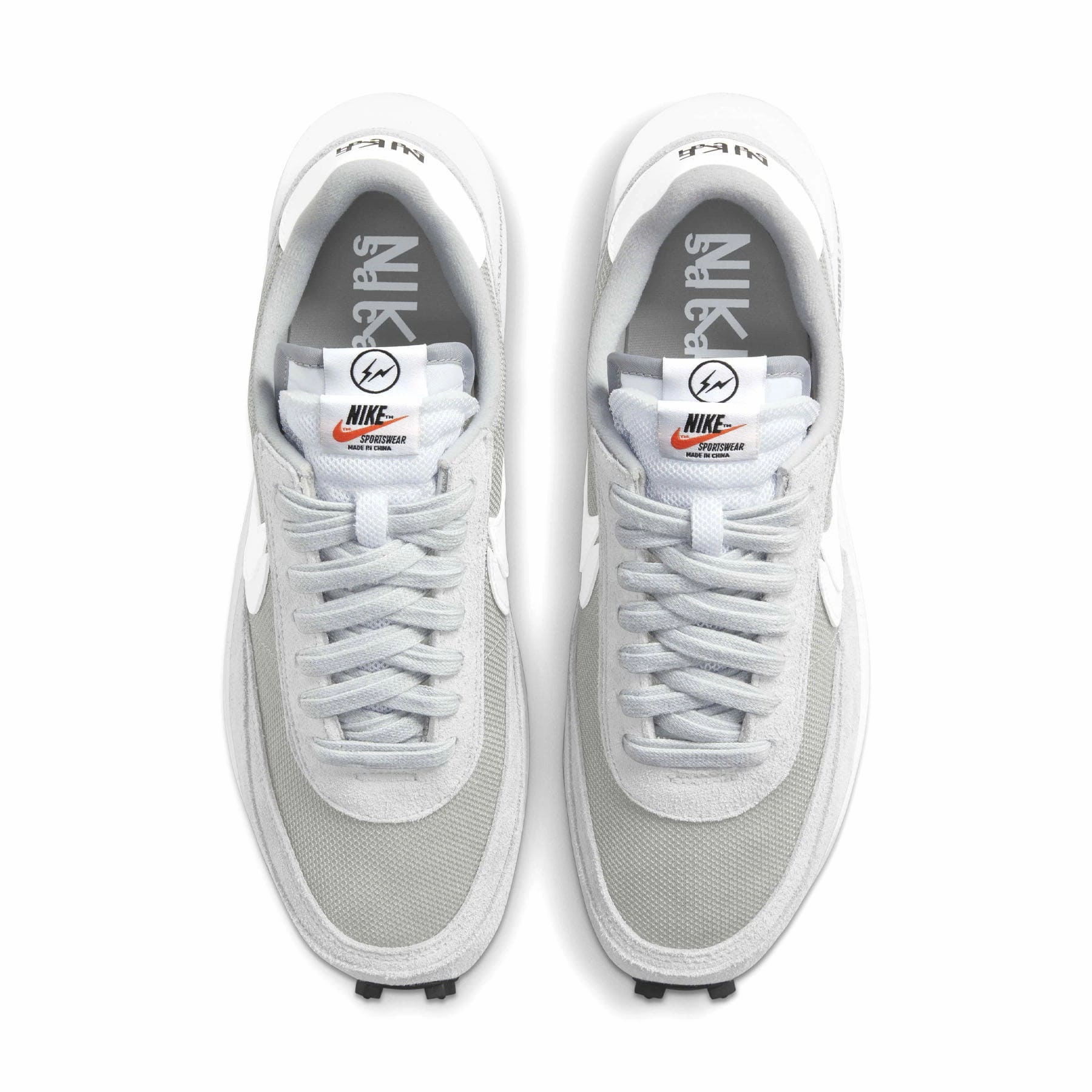 Fragment Design X Sacai X Nike LDV Waffle 'Light Smoke Grey' wide shoes afternoon running shoes