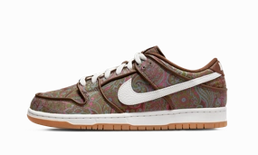 Nike SB Dunk Low Paisley Brown Single color preference torsion - resistant running shoes