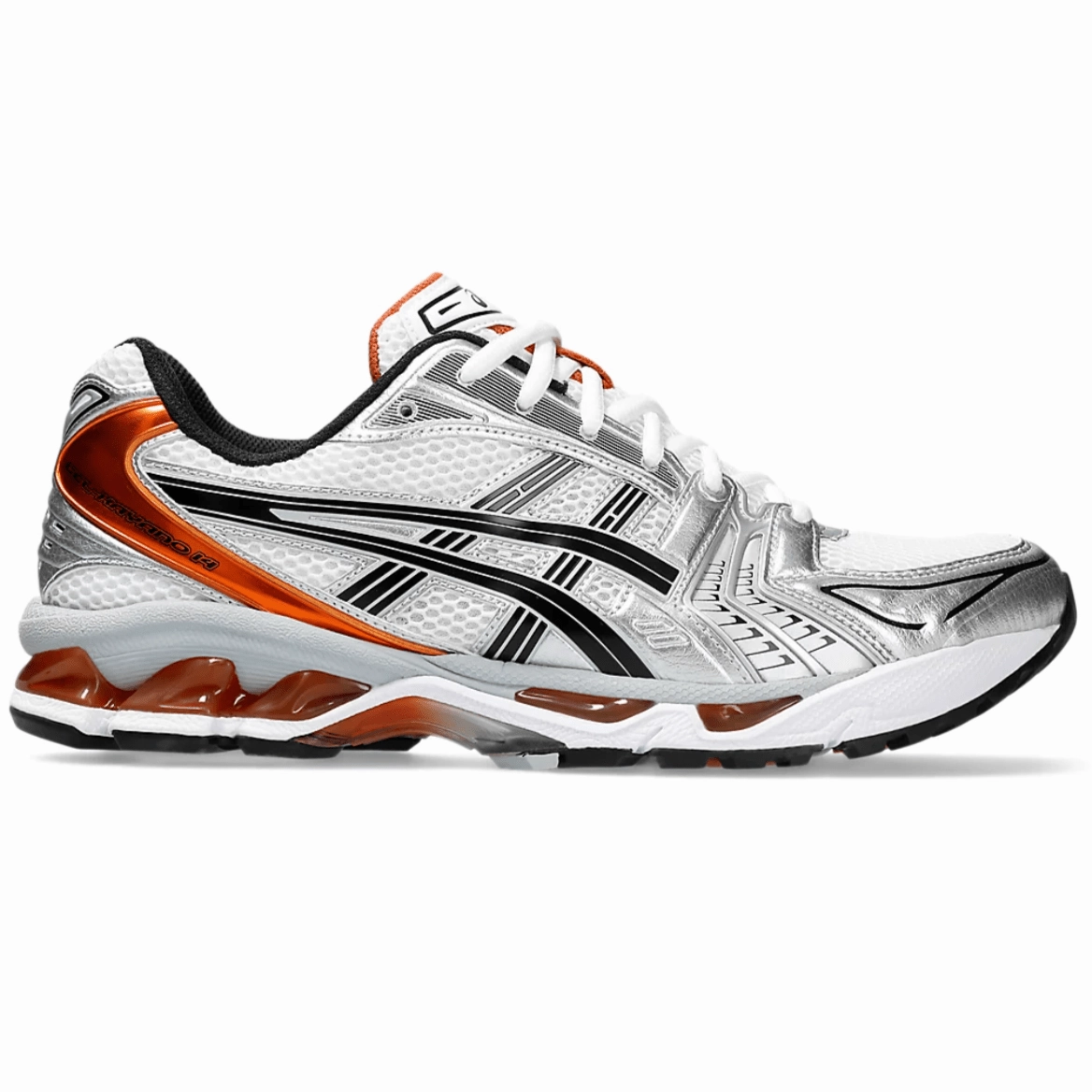 Asics Gel Kayano 14 'White Piquant Orange' All-Weather Use