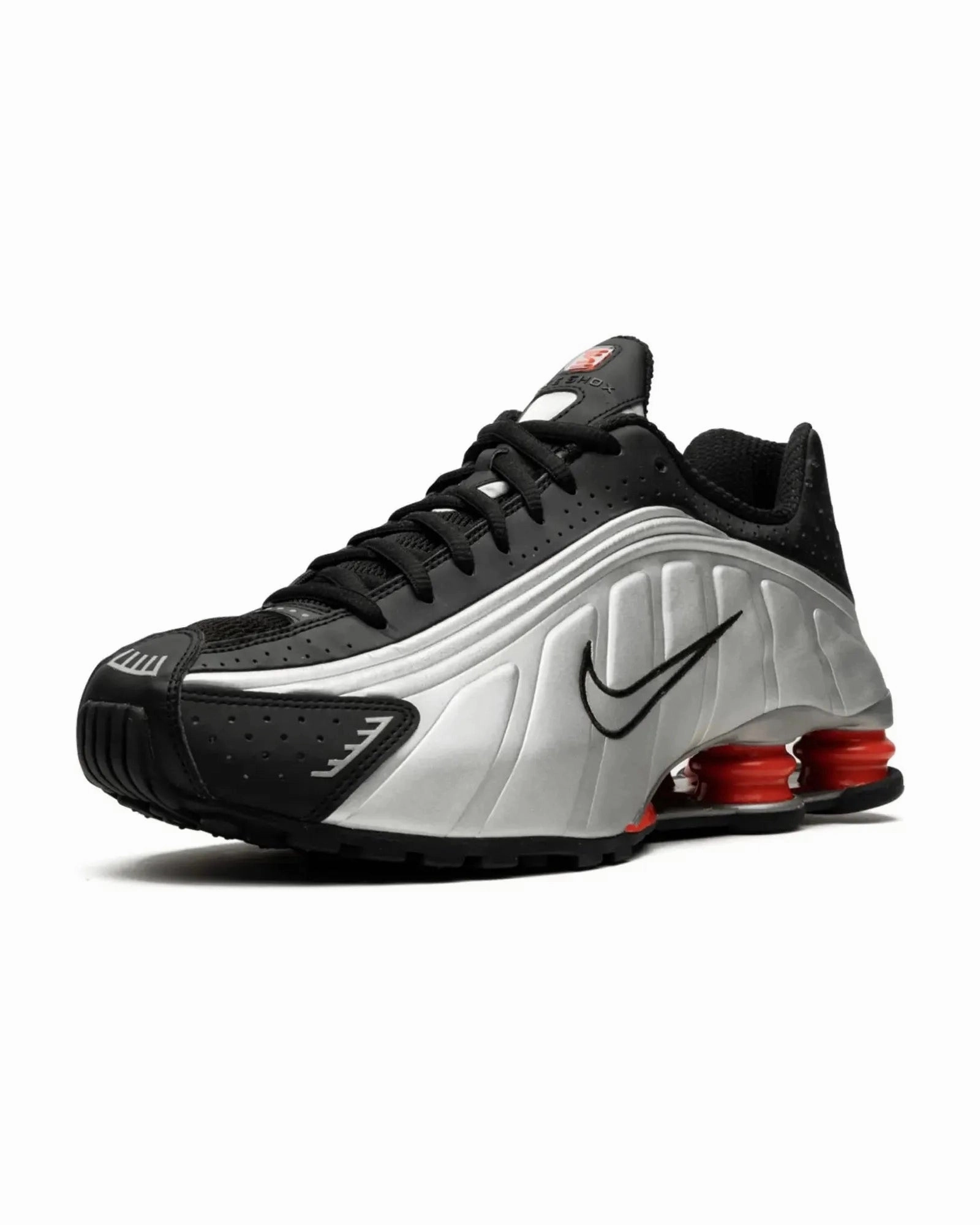 Nike Shox R4 Black Metallic Silver Elastic winter running shoes