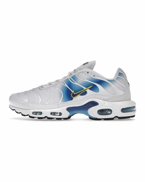 short - distance run Shock Zone Nike Air Max Plus Spray Paint Swoosh White Blue