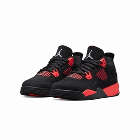 AIR JORDAN 4 RETRO 'RED THUNDER' PS water - resistant running shoes
