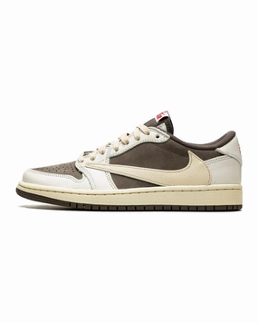 Travel Snap Durable Wear Nike Air Jordan 1 Low SP X Travis Scott Reverse Mocha