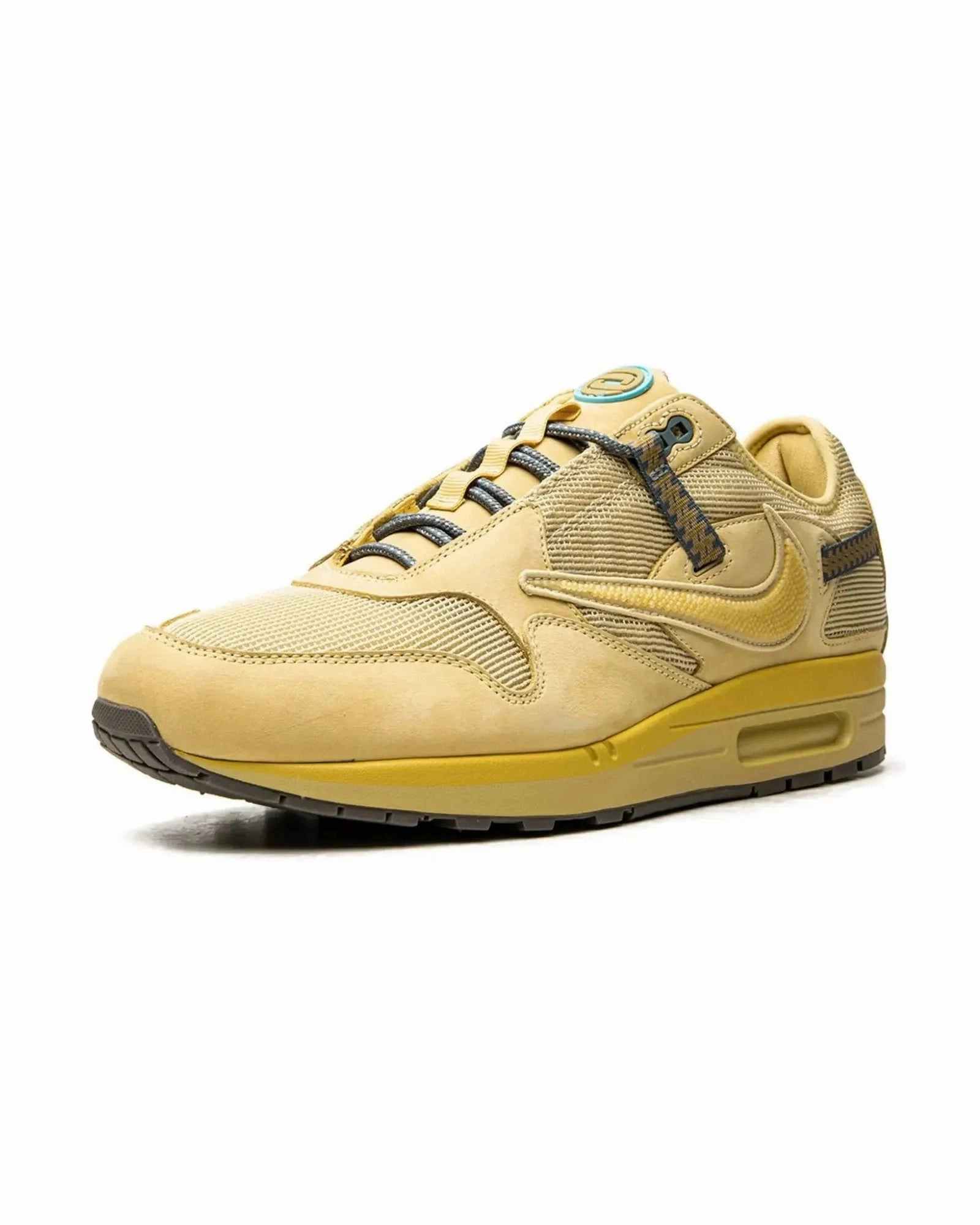 nylon shoes running shoes inserts Nike Air Max 1 X Travis Scott Cactus Jack Saturn Gold