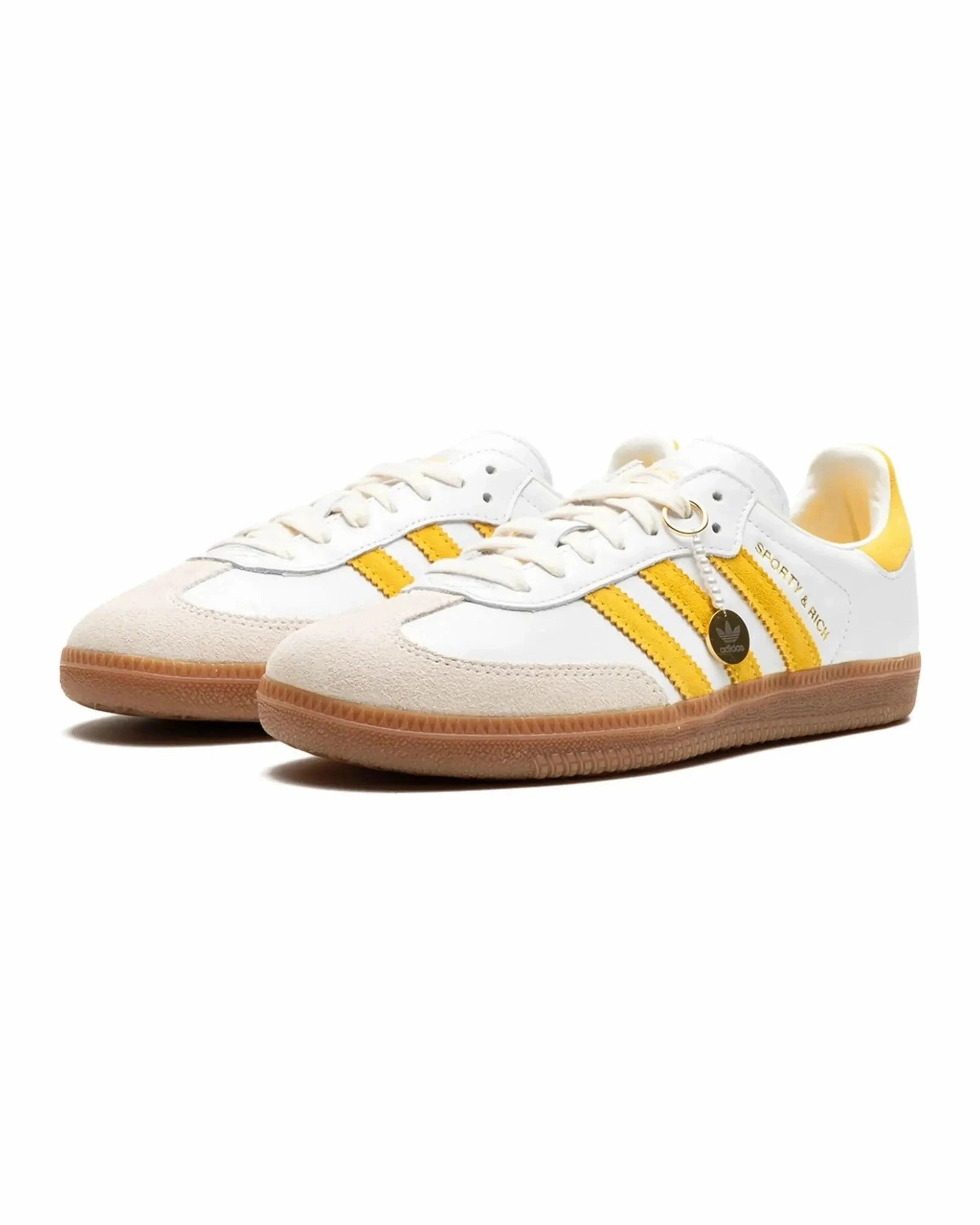 Adidas Samba Sporty & Rich White Bold Gold Durable Wear All-Day Support