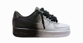 Air force 1 with black rope laces Lean Form Versatile use