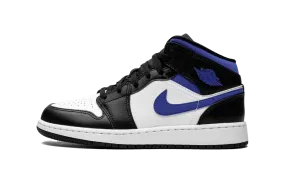 posture support Air Jordan 1 Mid White Racer Blue
