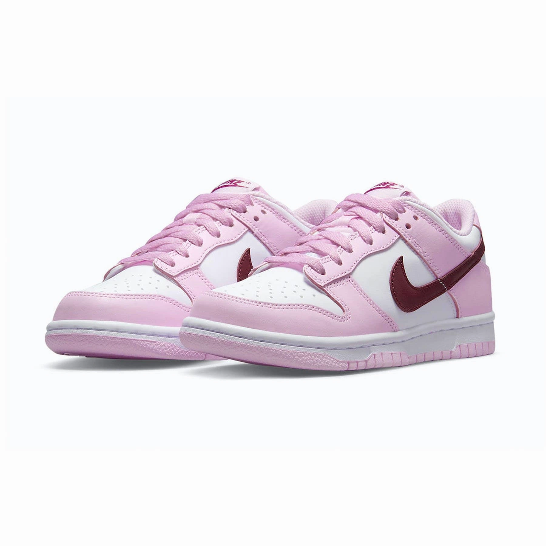 Nike Dunk Low 'Pink Red White' heel - strike shoes textured - finish shoes