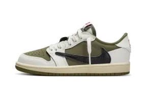 jordan 1 retro low og sp travis scott medium olive (ps) low - performance shoe potential running with a watch