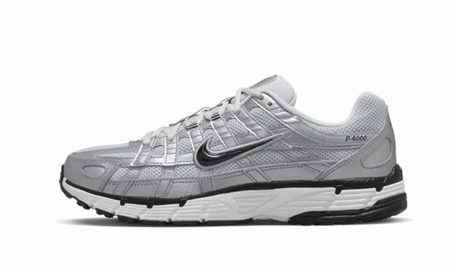 Slip Friendly Bold Style Nike P-6000 Metallic Silver Pure Platinum (W)