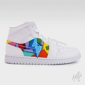 Current Hike Cartoon Freestyle - Jordan 1 Mid Custom