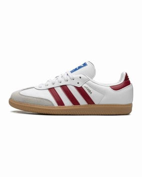 Adidas Samba OG White Burgundy Gum Slip Easy Reinforced toe
