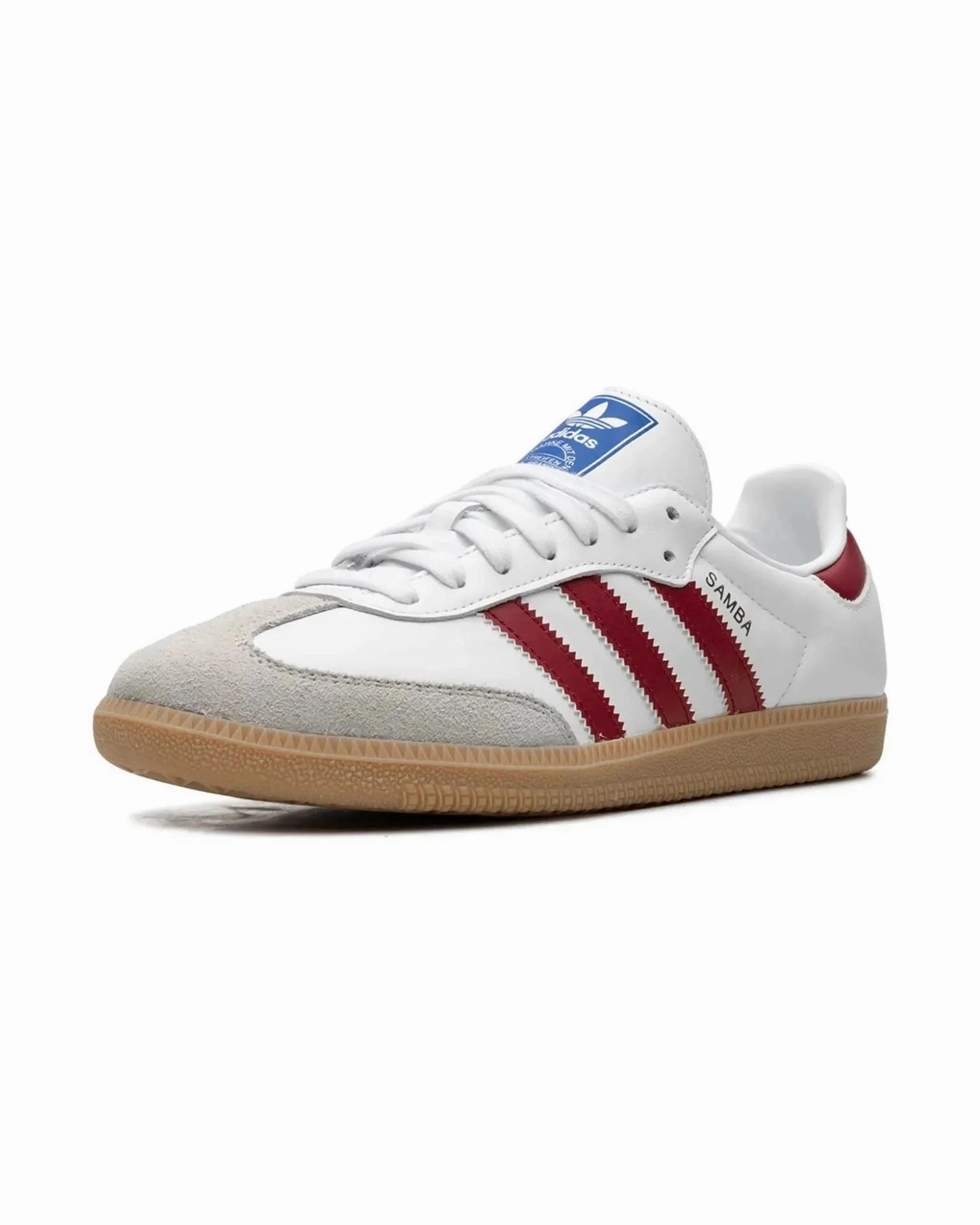 Office Casual Comfy lining Adidas Samba OG White Burgundy Gum