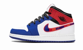 Air Jordan 1 Mid Multicolor Swoosh morning jog Modern Silhouette