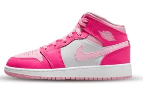 Air Jordan 1 Mid 'Fierce Pink' (GS) color - blue