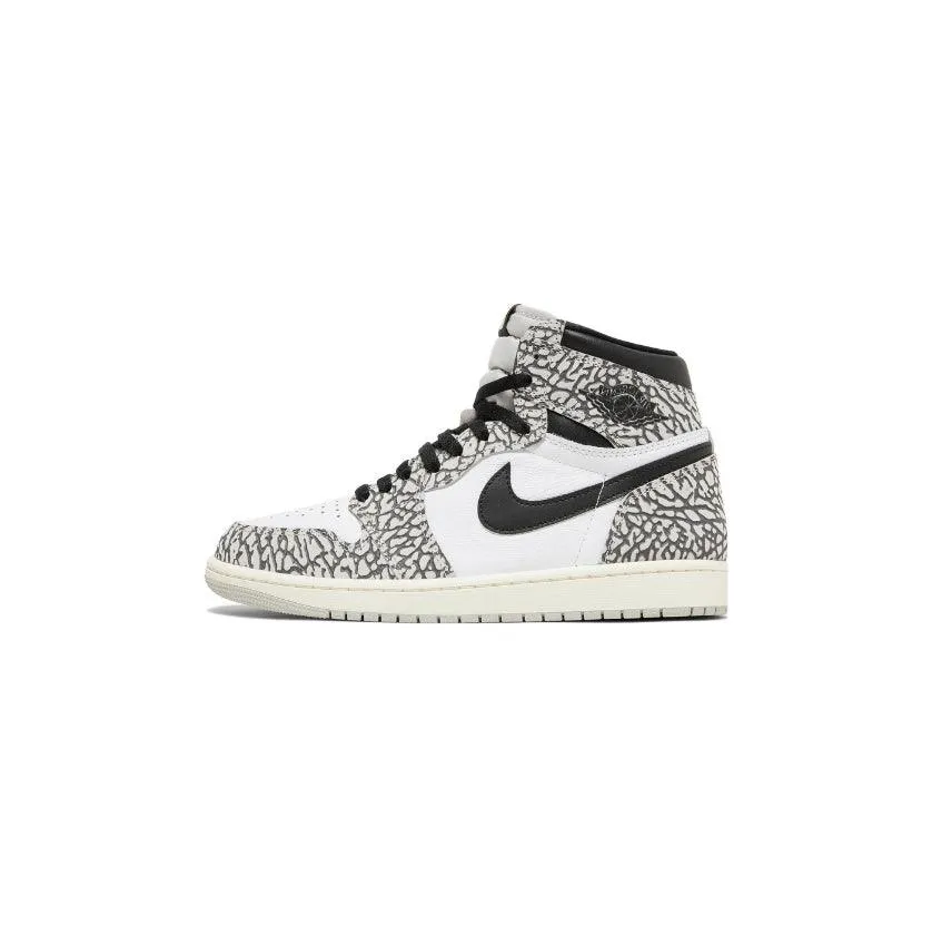 Air Jordan 1 Retro High OG 'White Cement' patent leather shoes Supportive Design