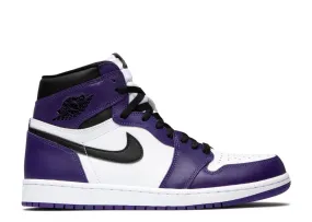 logo - rhinestoned shoes Jordan 1 Retro High Court Purple White