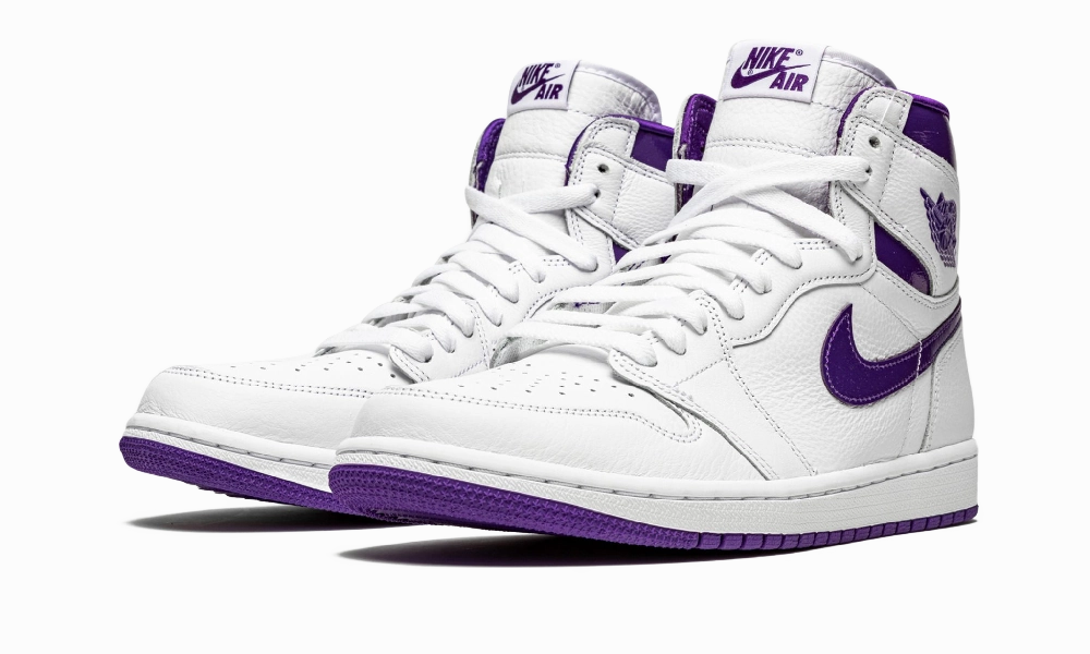 Air Jordan 1 Retro High Metallic Court Purple Day Glow