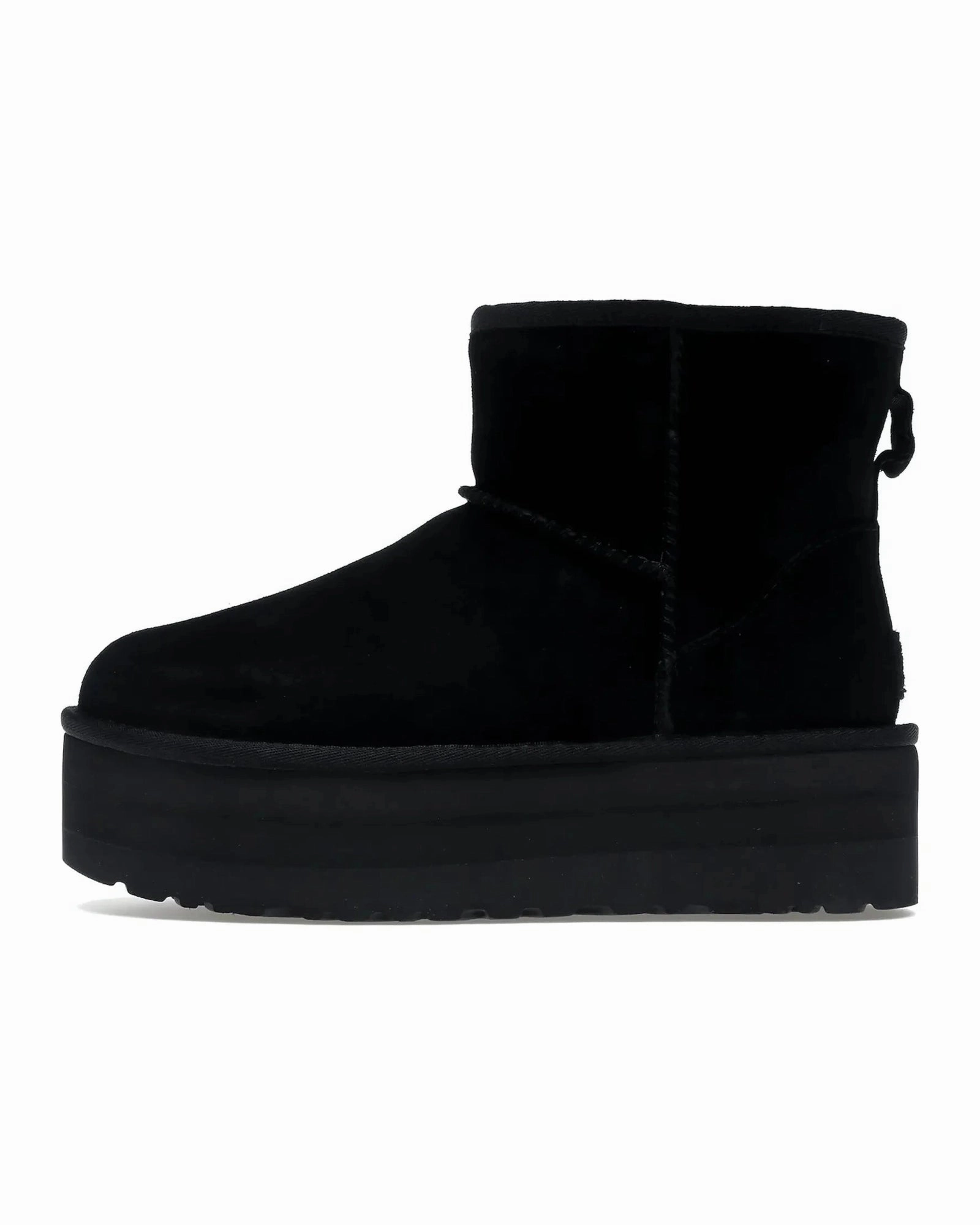 UGG Classic Mini Platform Boot Black (W) Model Pose Hike Ease