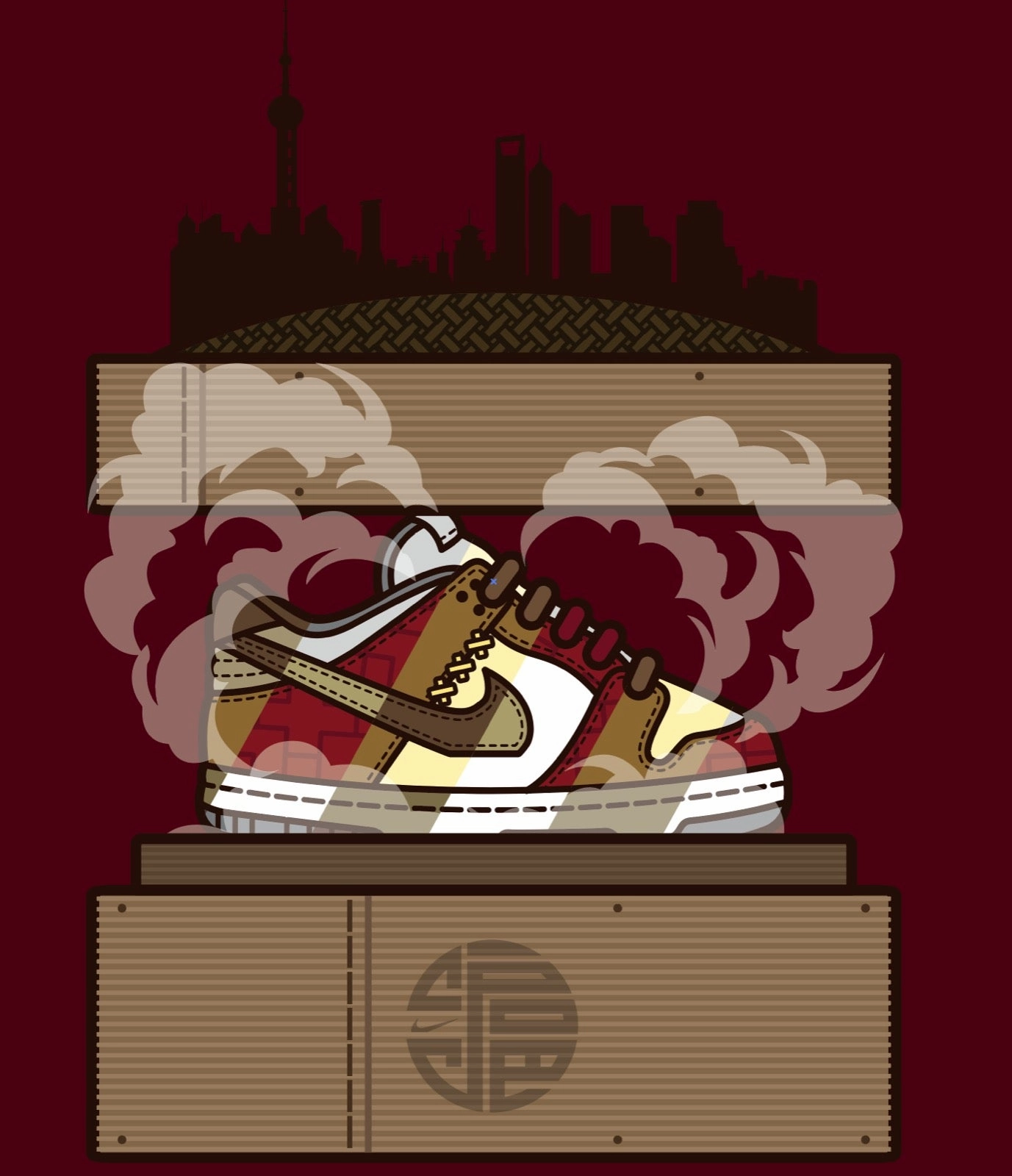 SoleAddicttUnDS in Shanghai Tee Retro-inspired support