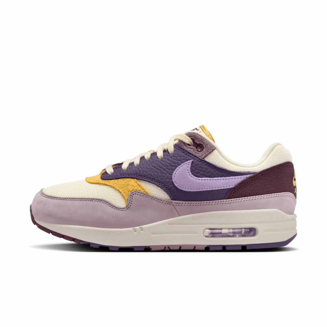 Nike Air Max 1 Dark Raisin Hydrangeas (Women's) Fresh materials Contrasting Colors