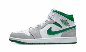Air Jordan 1 Mid Grey Green Subtle Detail