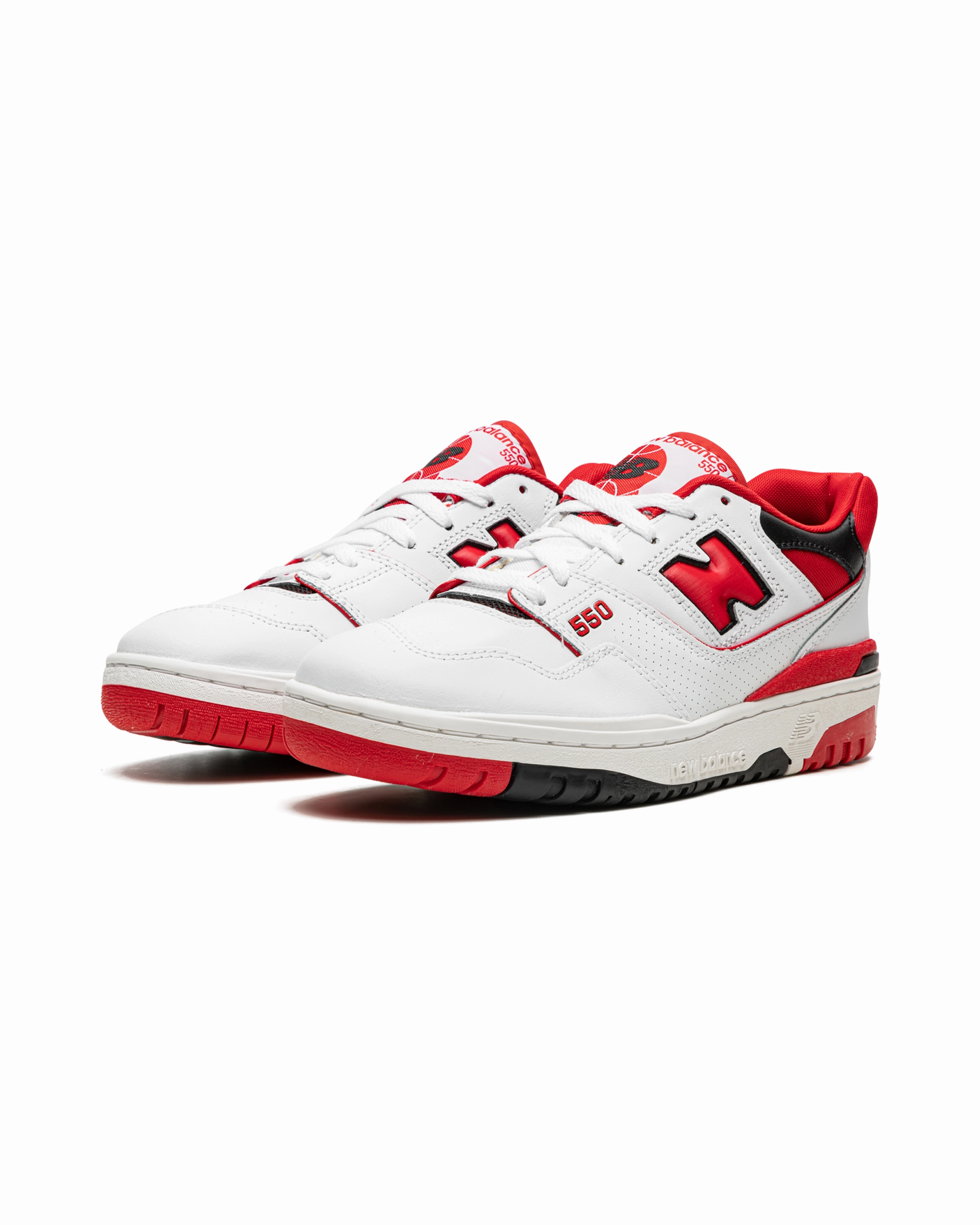 New Balance 550 White Red Leisure Fit