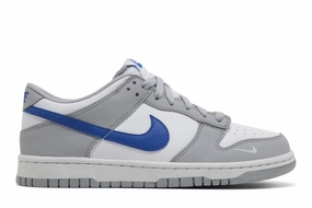 Cushioned Pace Nike Dunk Low "Mini Swoosh Wolf Grey Game Royal" (GS)