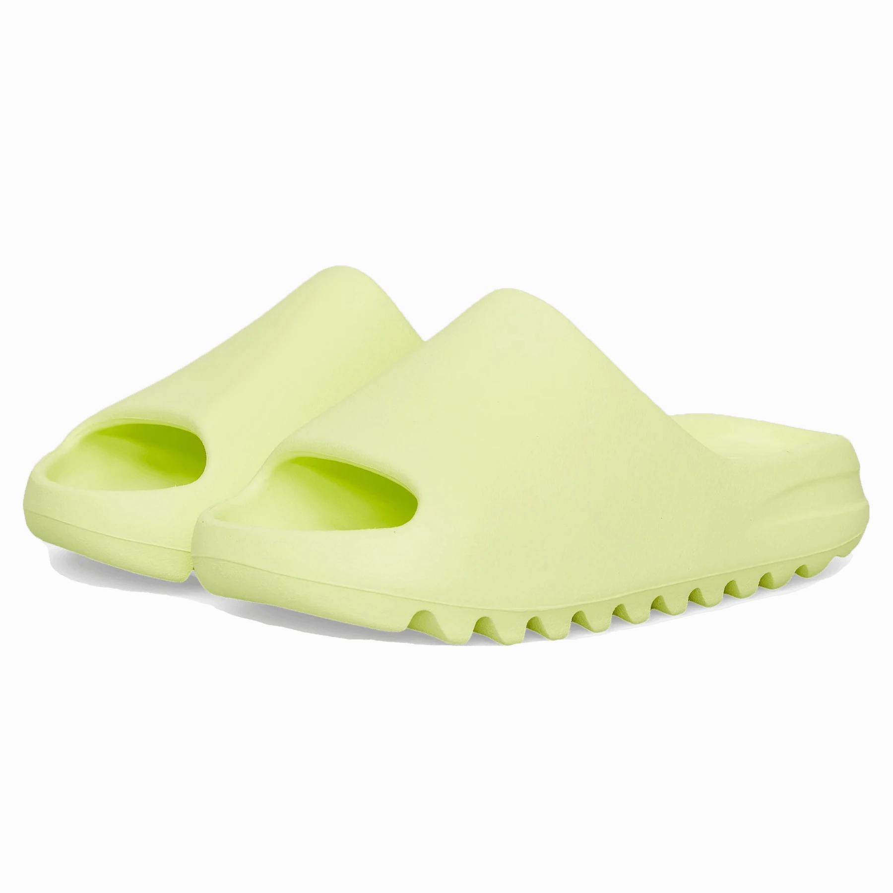 Sleek And Comfy Ventilated Design Adidas Yeezy Slide 'Glow Green' 2022