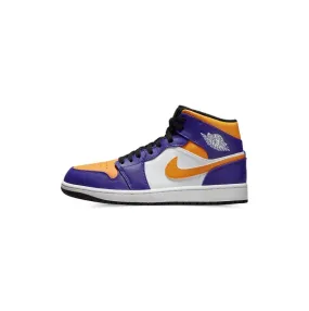 foam sole shoes Air Jordan 1 Mid 'Lakers'