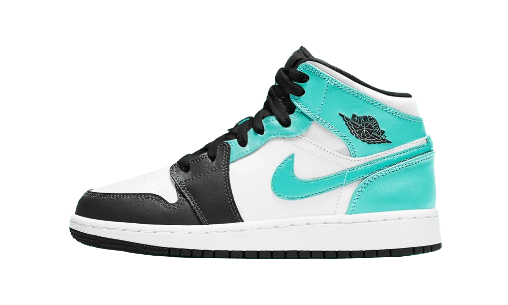 Durable strength training shoes Air Jordan 1 Mid Igloo Island Green