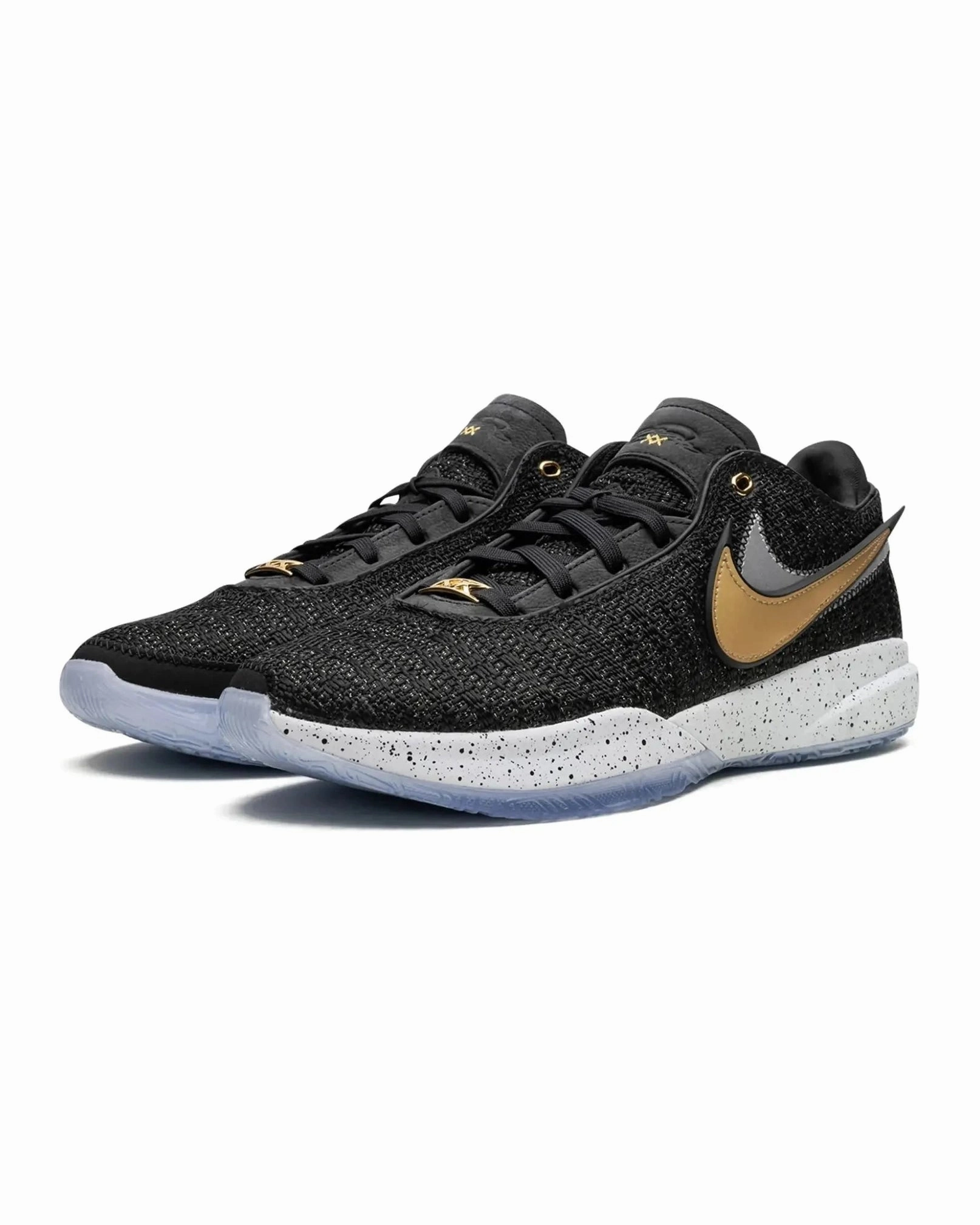 textured shoes Nike LeBron 20 Black Metallic Gold