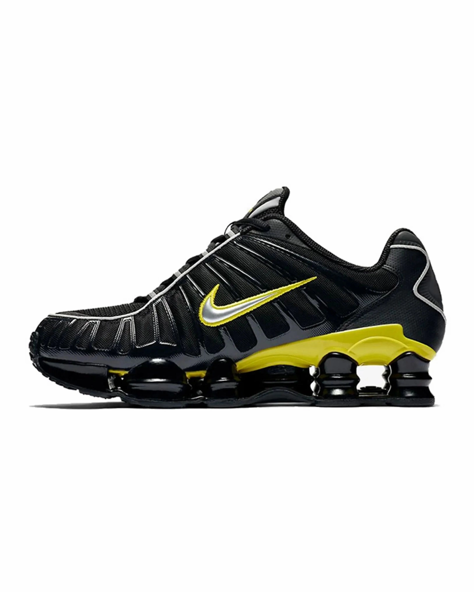 Nike Shox TL Black Dynamic Yellow Metallic Silver jogging running option