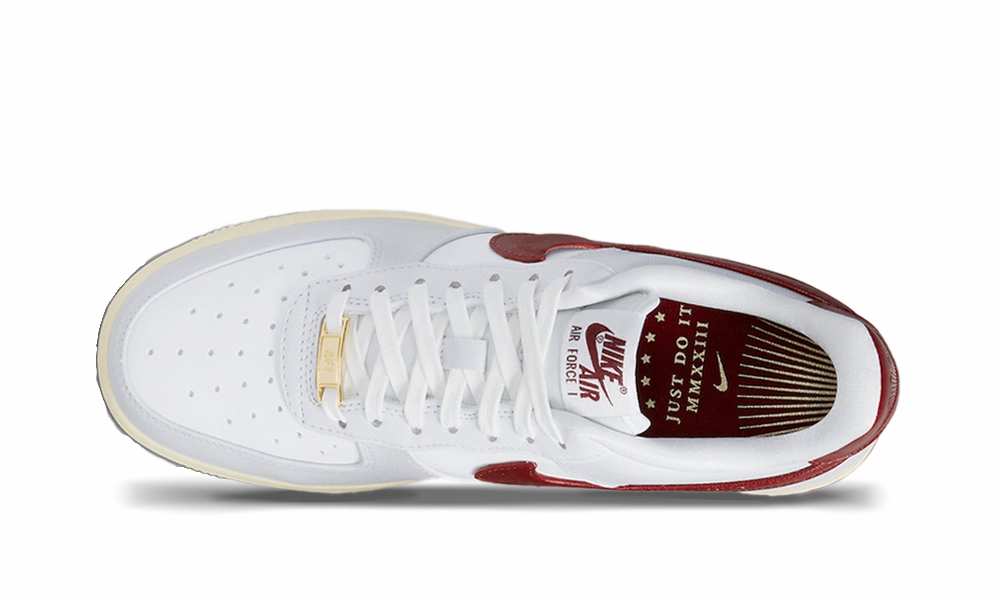 fluorescent running shoes high - end running shoes Nike Air Force 1 Low '07 SE Just Do It Photon Dust Team Red