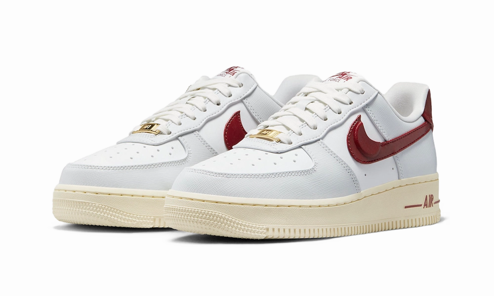 Foot Arch Support zero - drop shoes Nike Air Force 1 Low '07 SE Just Do It Photon Dust Team Red