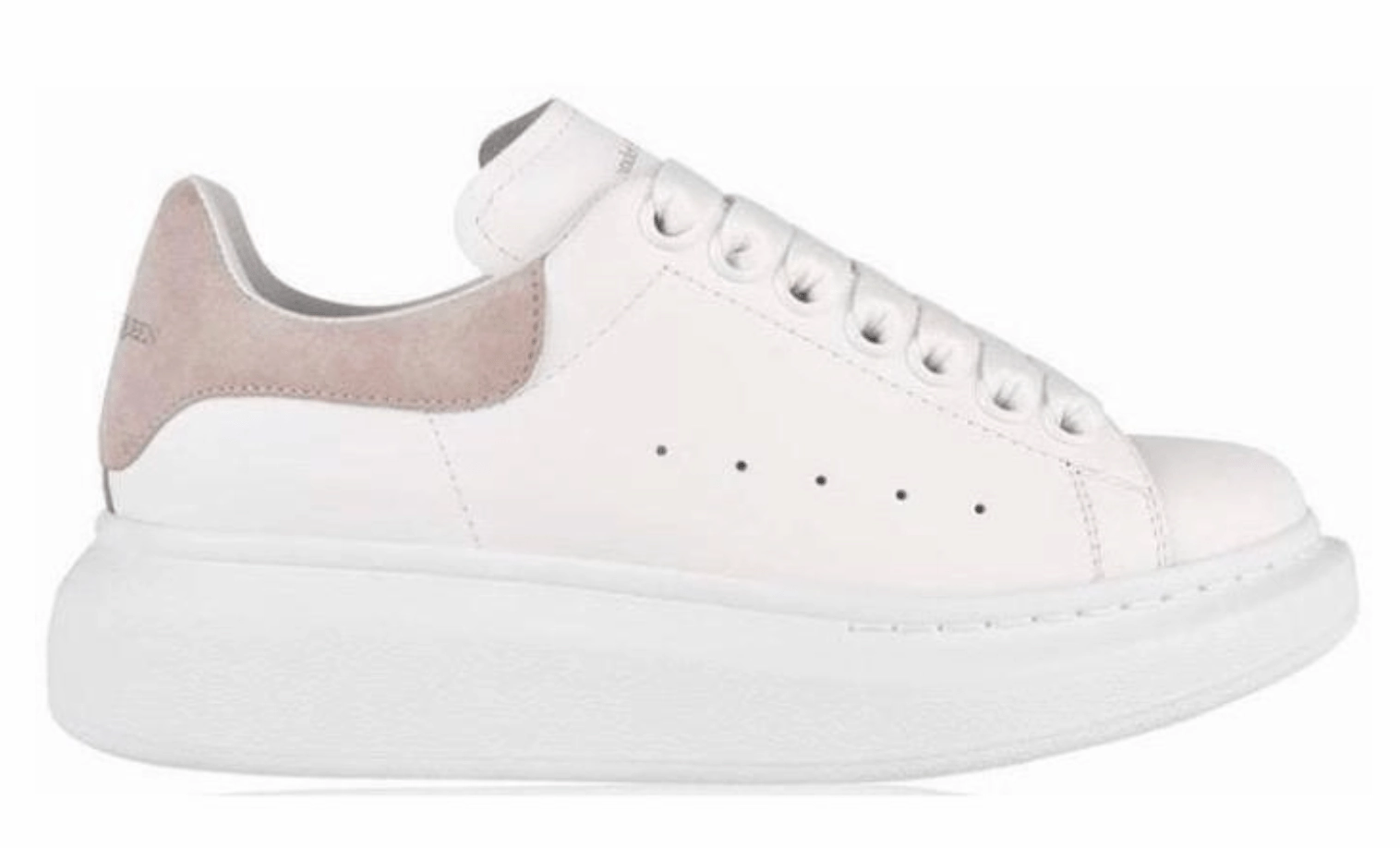 Alexander McQueen Oversized White Pink Womans Trainers Street Cool