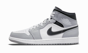 Air Jordan 1 Mid Light Smoke Grey Anthracite No Tie Long Comfort